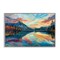 Stupell Industries Abstract Swirled Lake & Mountain Framed Giclee Wall Art Design by LSR Design Studio